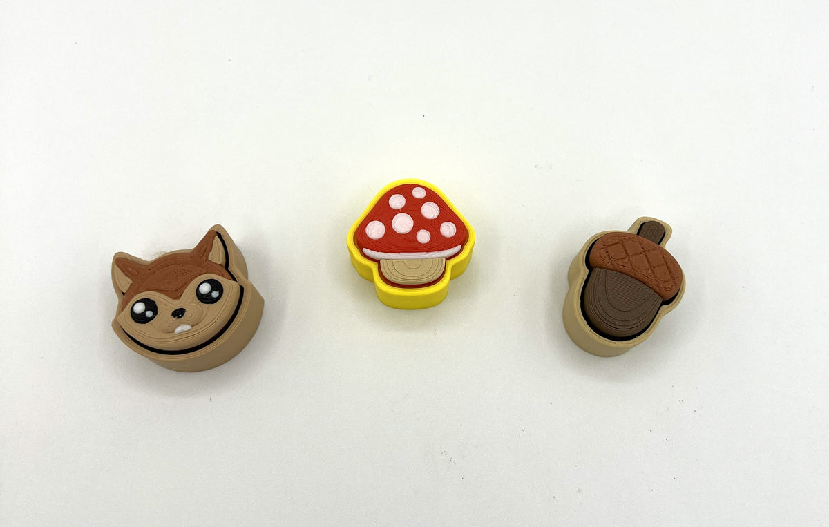 Forest Clicker - Mushroom, Squirrel, Acorn/ Fidgets/ Toys/ Keychain