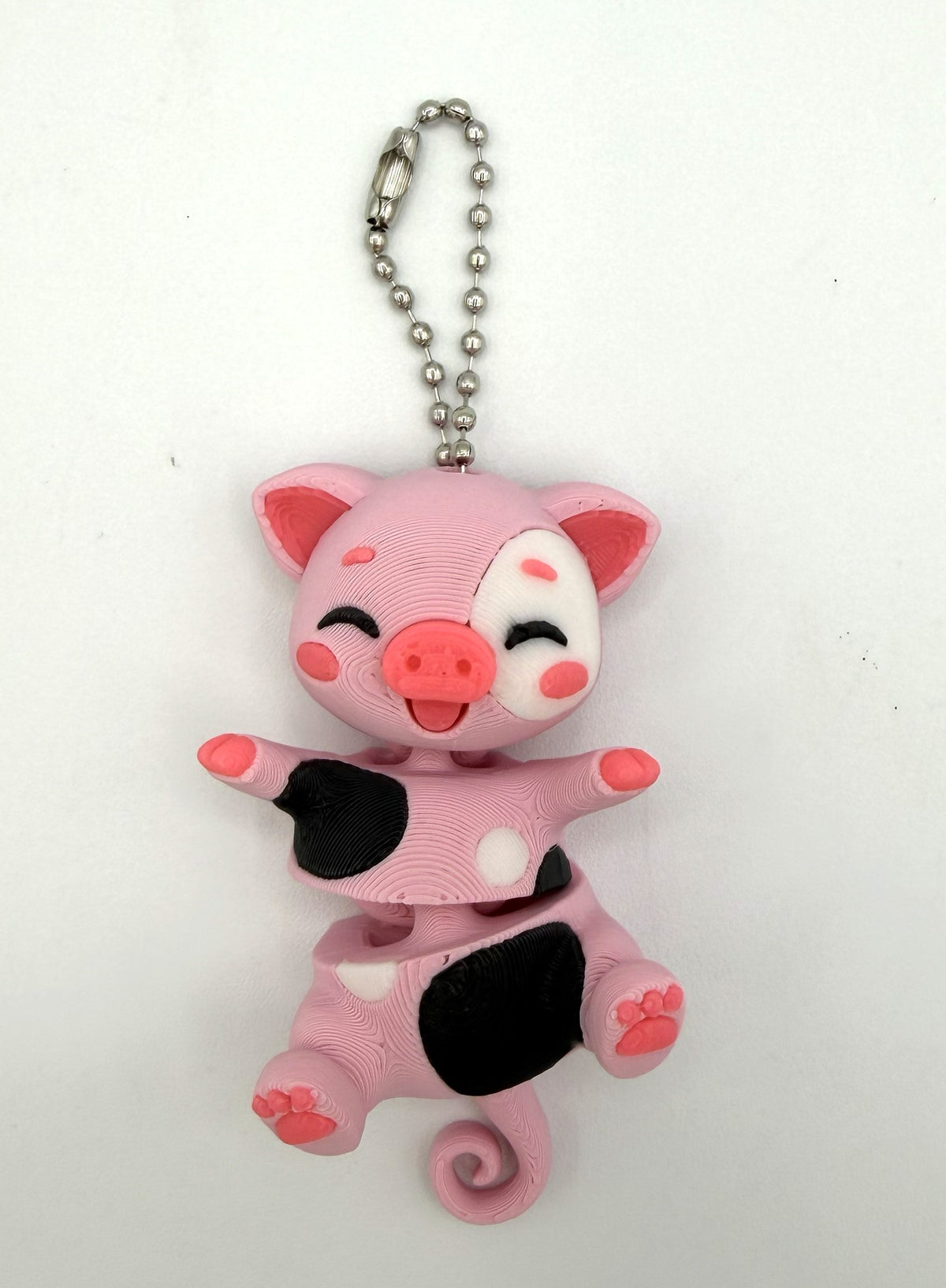 Fluffy Tail Cute Flexi Baby PIG - Articulated Toy & Keychain