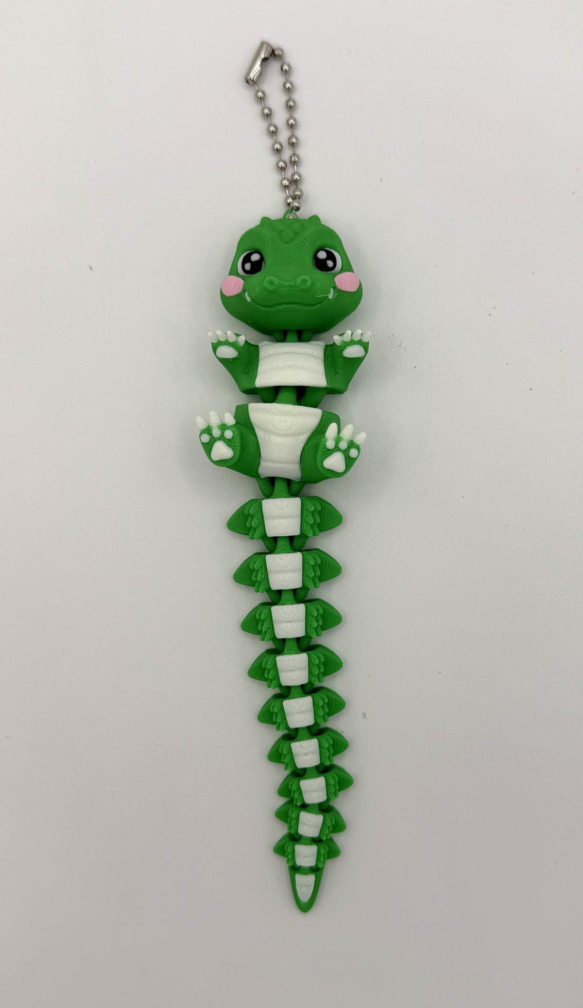 Fluffy Tail Cute Flexi Baby Crocodile - Articulated Toy, Keychain