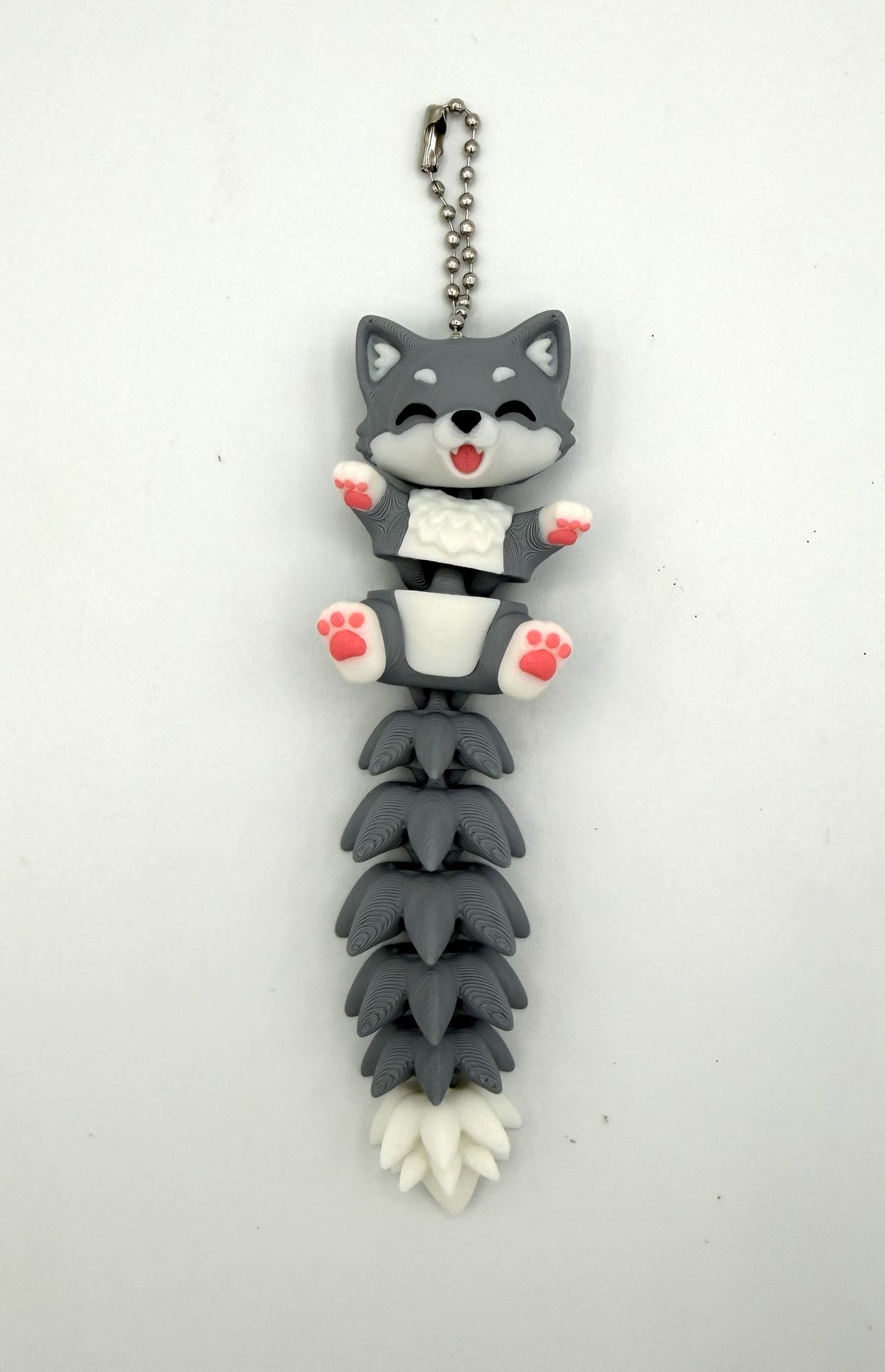 Fluffy Tails Cute Flexi Baby WOLF - Articulated Toy, Keychain
