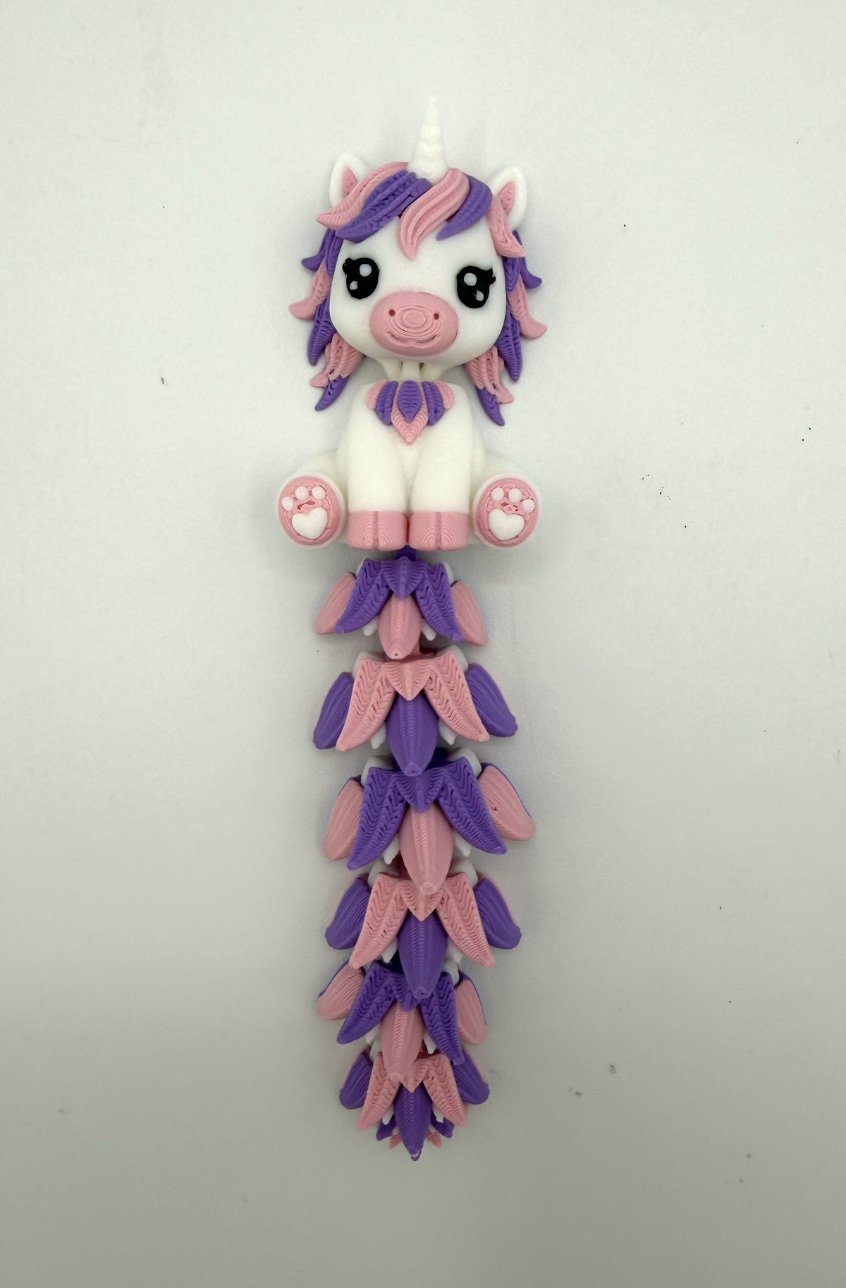 Fluffy Tails Cute Flexi Unicorn - Articulated Toy, Keychain