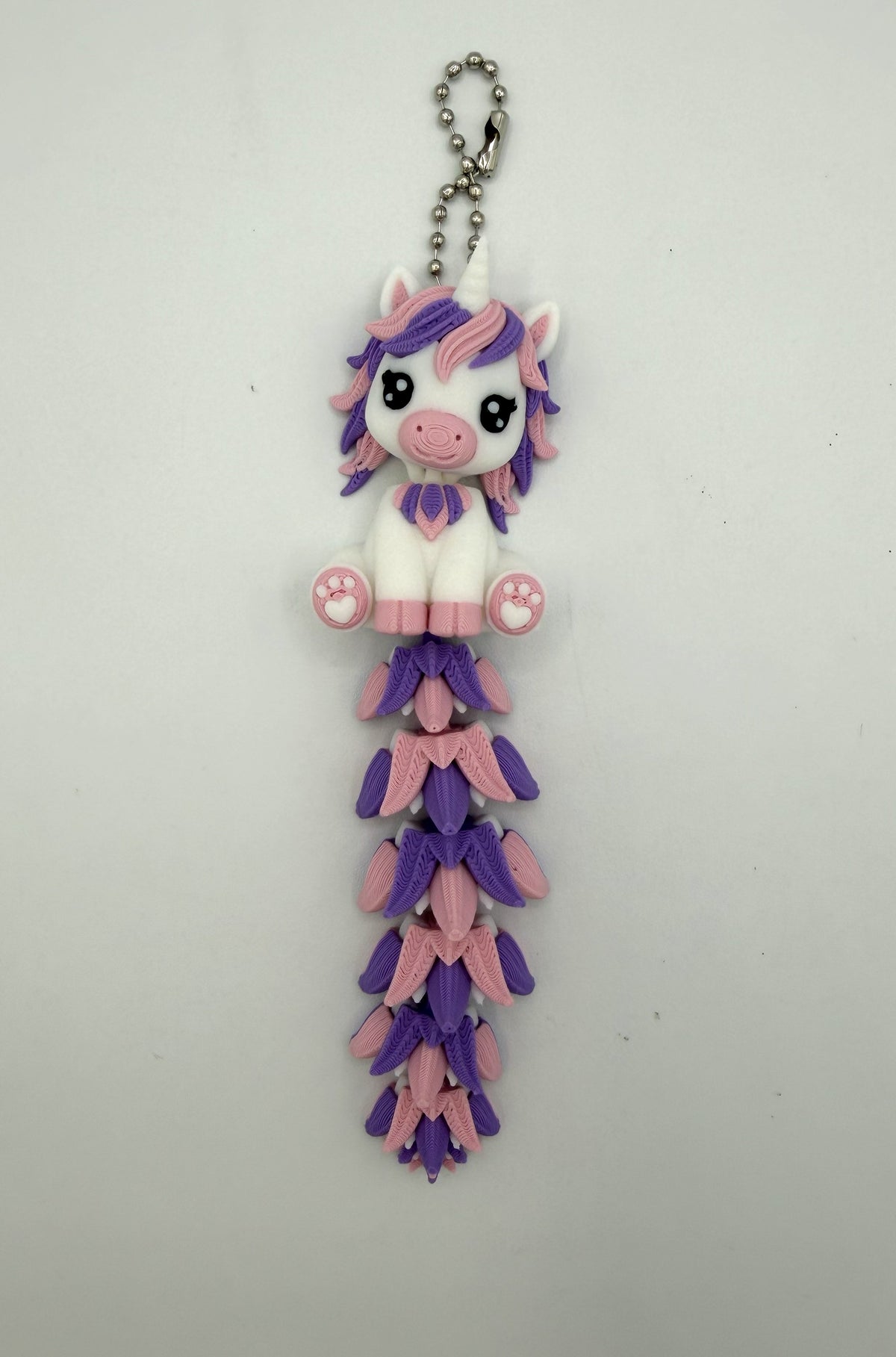 Fluffy Tails Cute Flexi Unicorn - Articulated Toy, Keychain