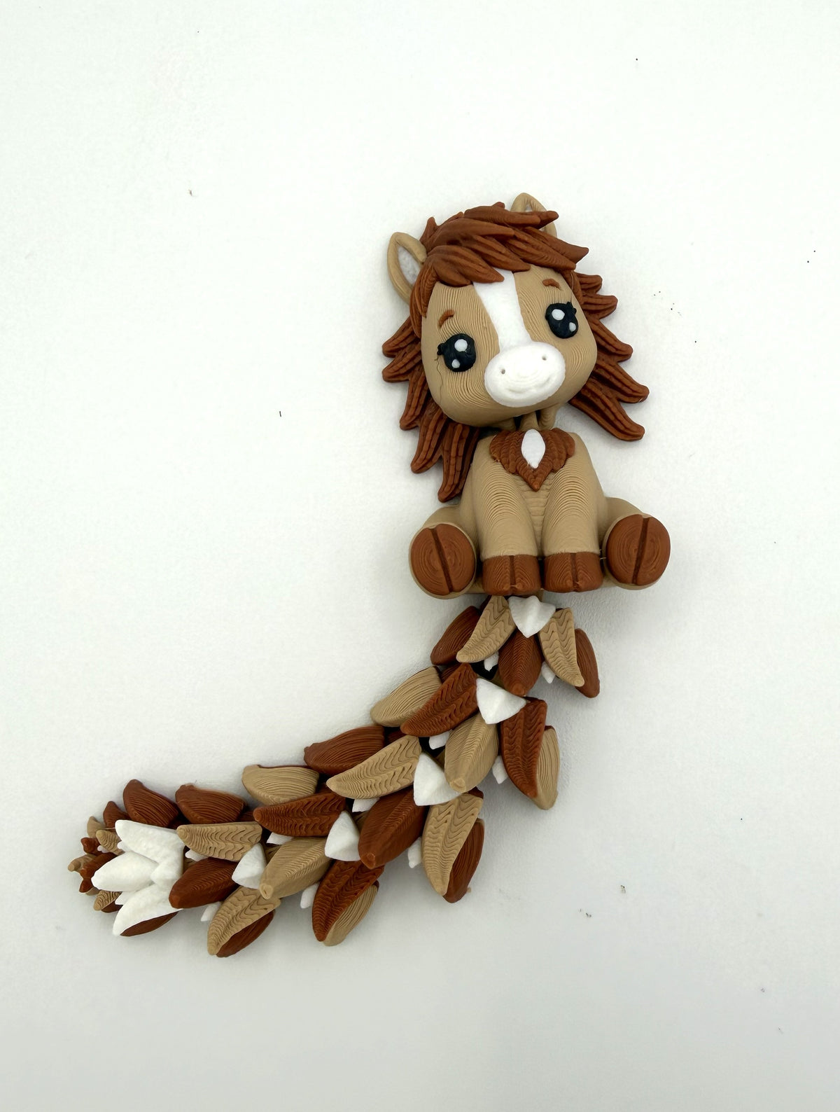Fluffy Tails Cute Flexi Horse - Articulated Toy, Keychain