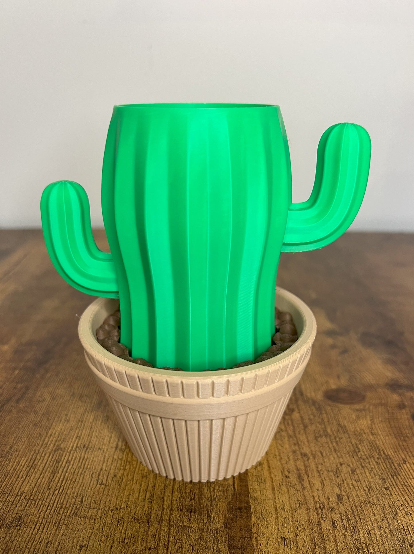 Cactus Pencil Holder – Hidden Compartment for paper clips, Desk Organizer, Cute Office Decor, 3D printer, gift