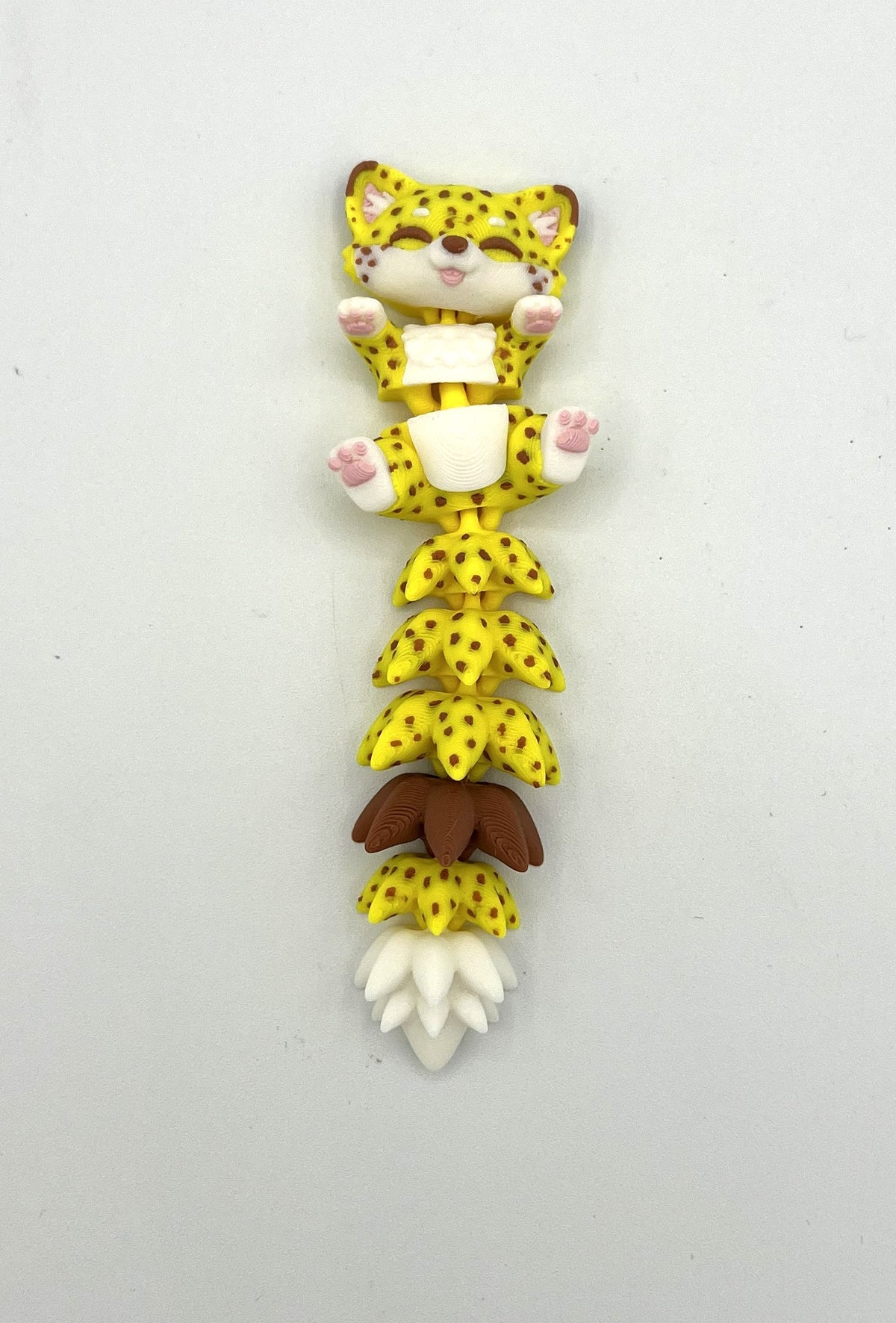 Fluffy Tail Cute Flexi Baby Cheetah - Articulated Toy & Keychain