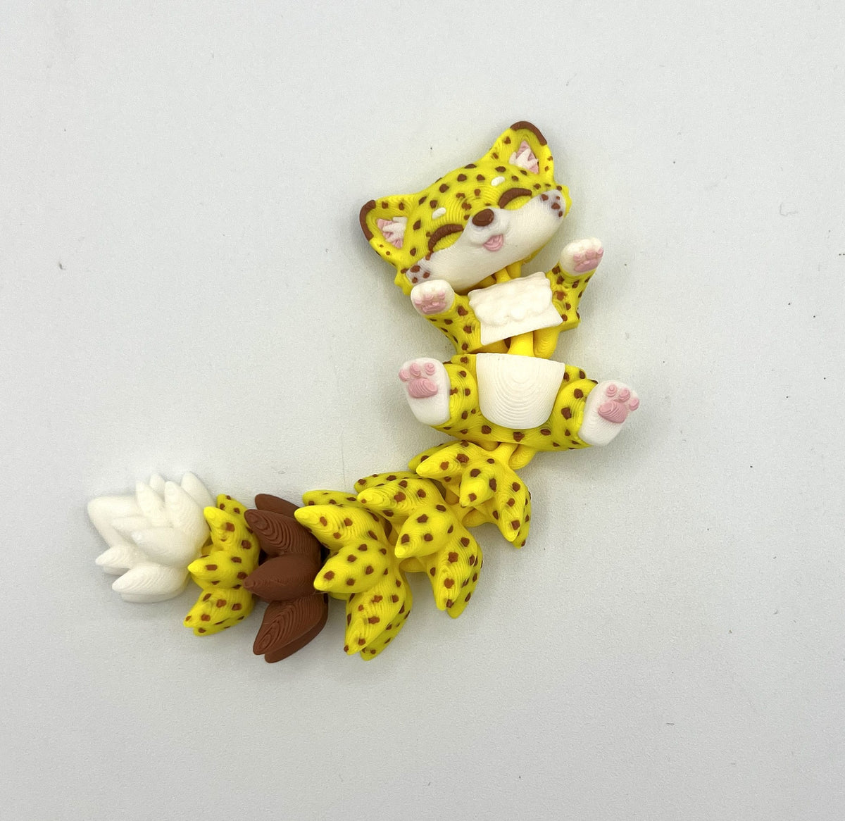 Fluffy Tail Cute Flexi Baby Cheetah - Articulated Toy & Keychain