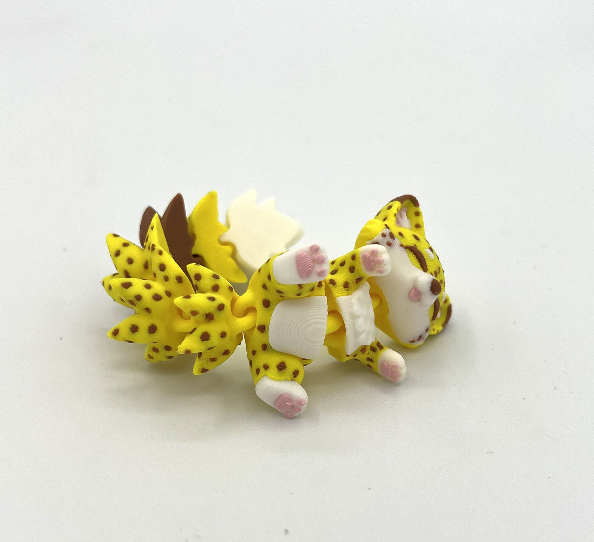 Fluffy Tail Cute Flexi Baby Cheetah - Articulated Toy & Keychain