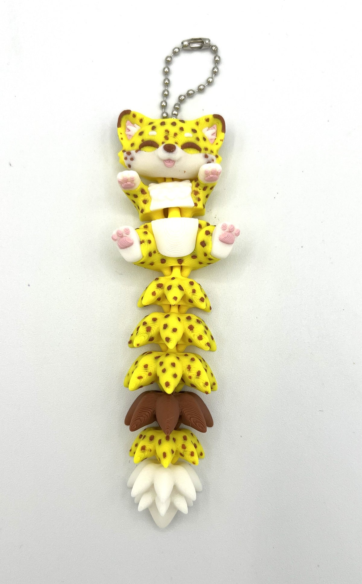 Fluffy Tail Cute Flexi Baby Cheetah - Articulated Toy & Keychain