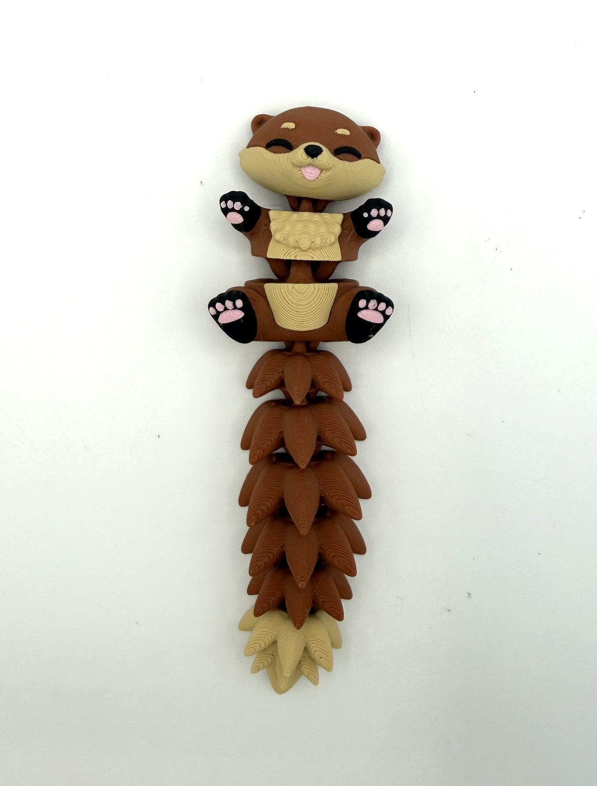 Fluffy Tail Cute Flexi Baby Otter - Articulated Toy & Keychain