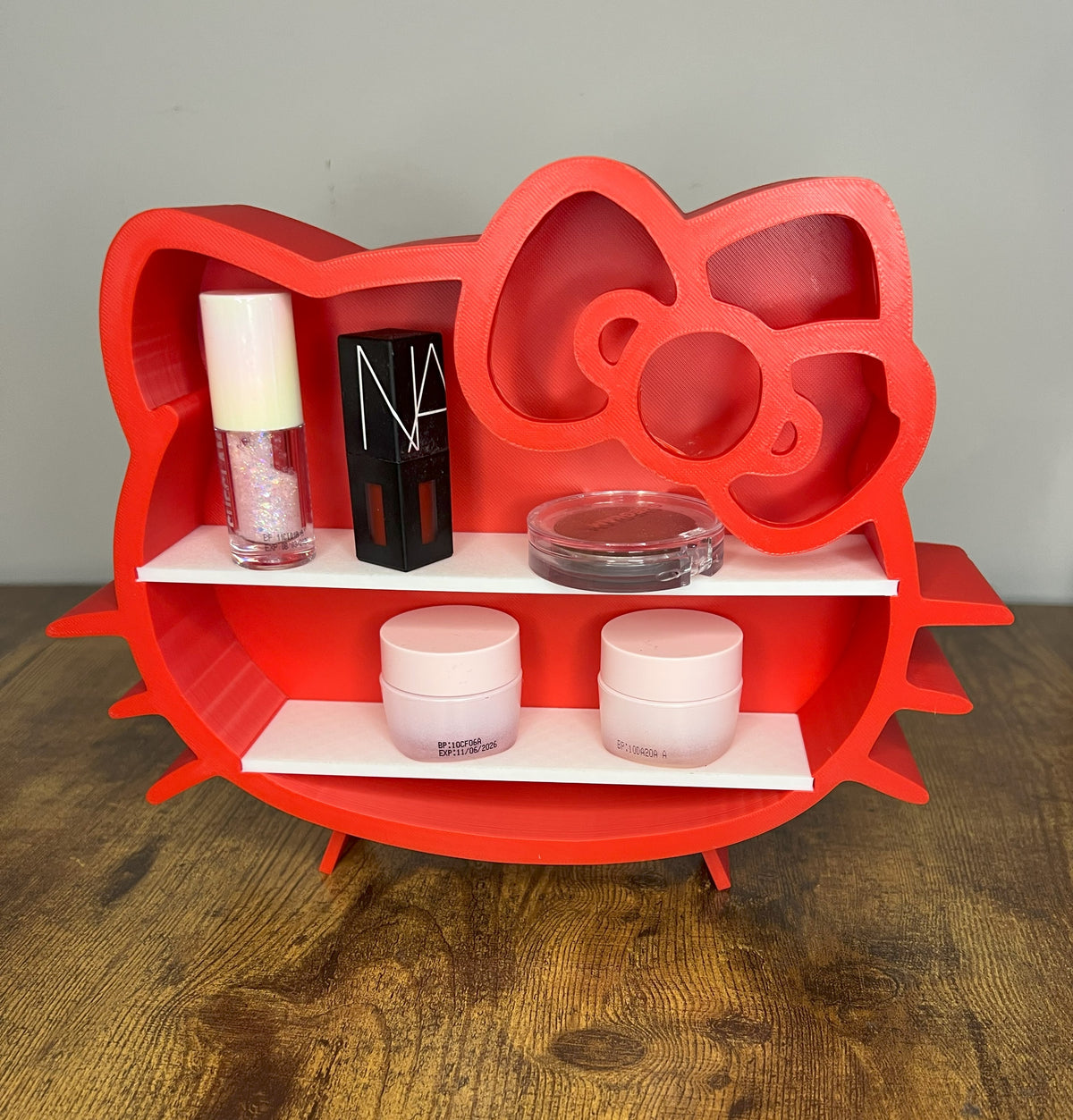 Hello Kitty inspired Shelf/ Desk organizer for Collectibles and decor/ Gift for Her