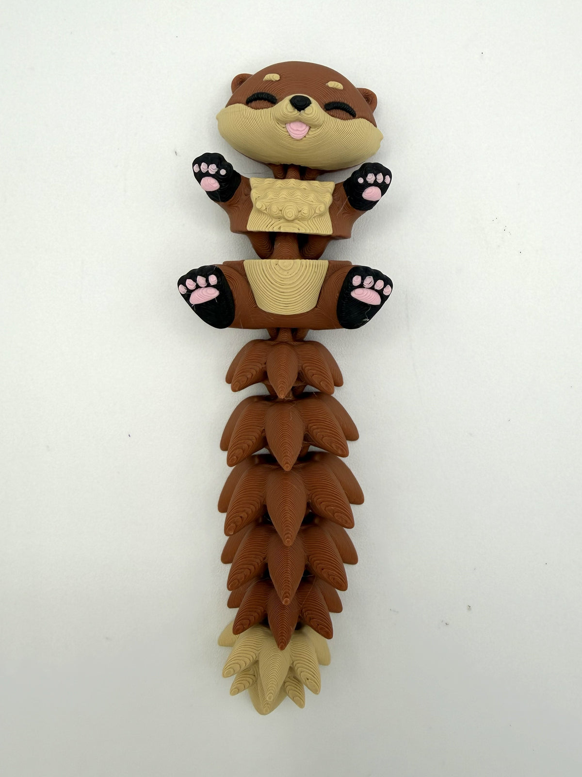 Fluffy Tail Cute Flexi Baby Otter - Articulated Toy & Keychain