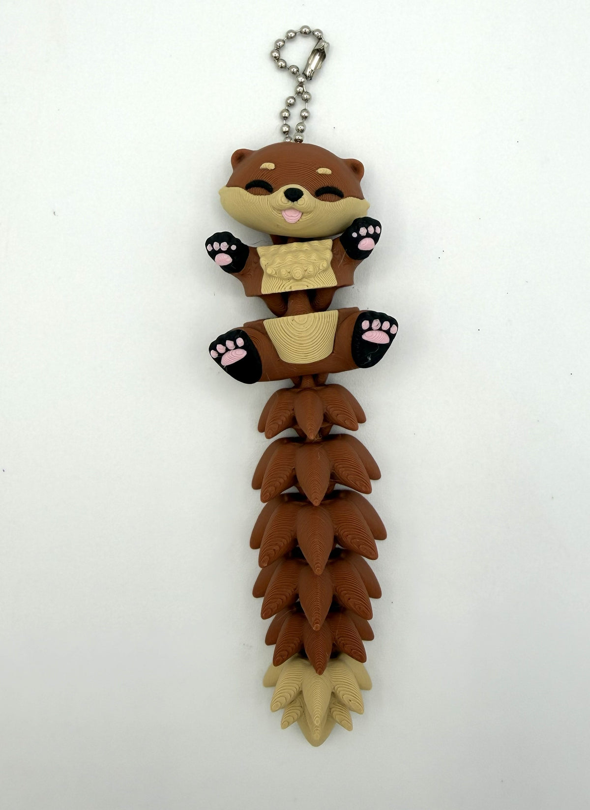 Fluffy Tail Cute Flexi Baby Otter - Articulated Toy & Keychain