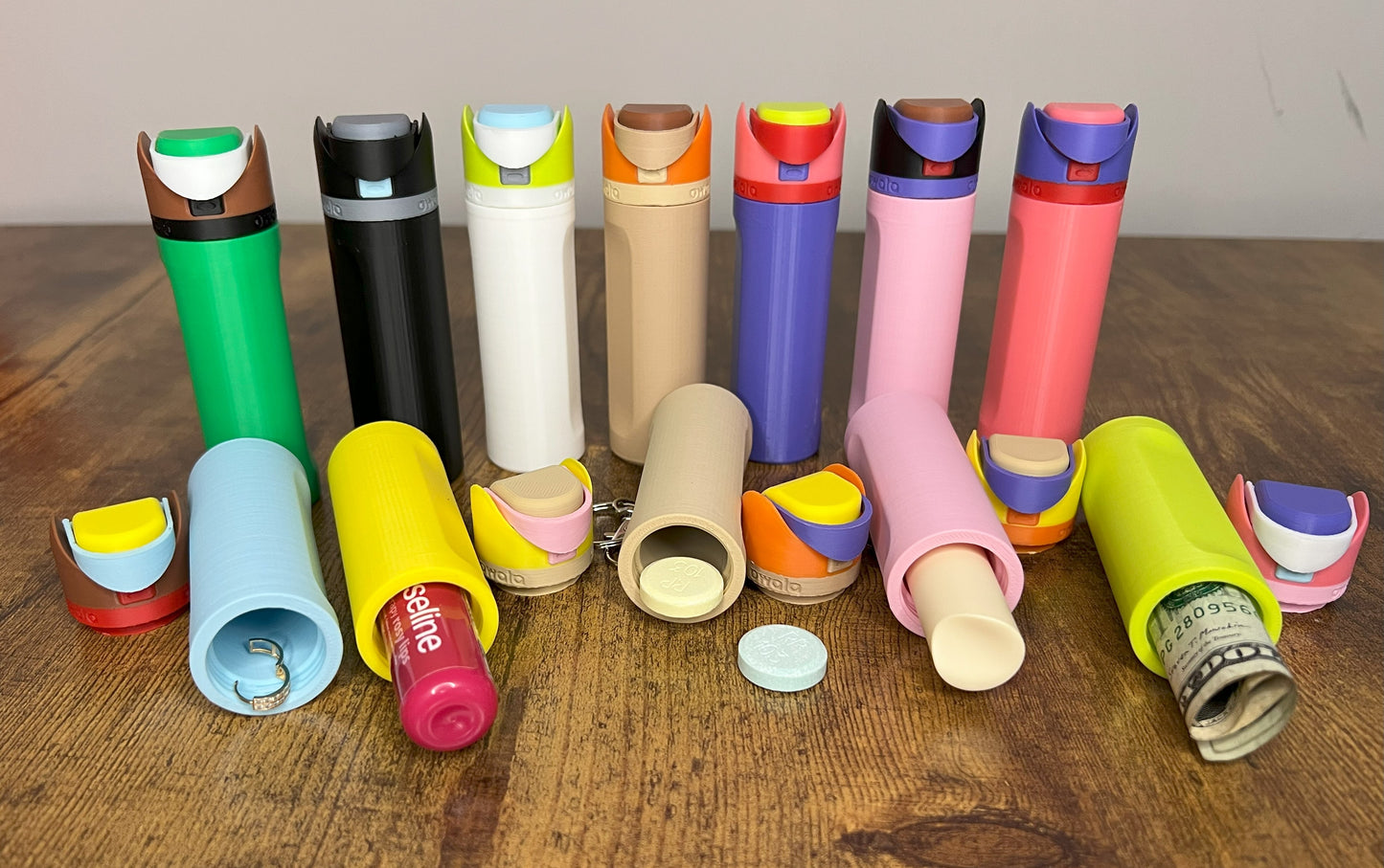 Trendy Bottle Keychain / Chapstick Holder / LipBalm Holder / Money holder / Perfect Gift