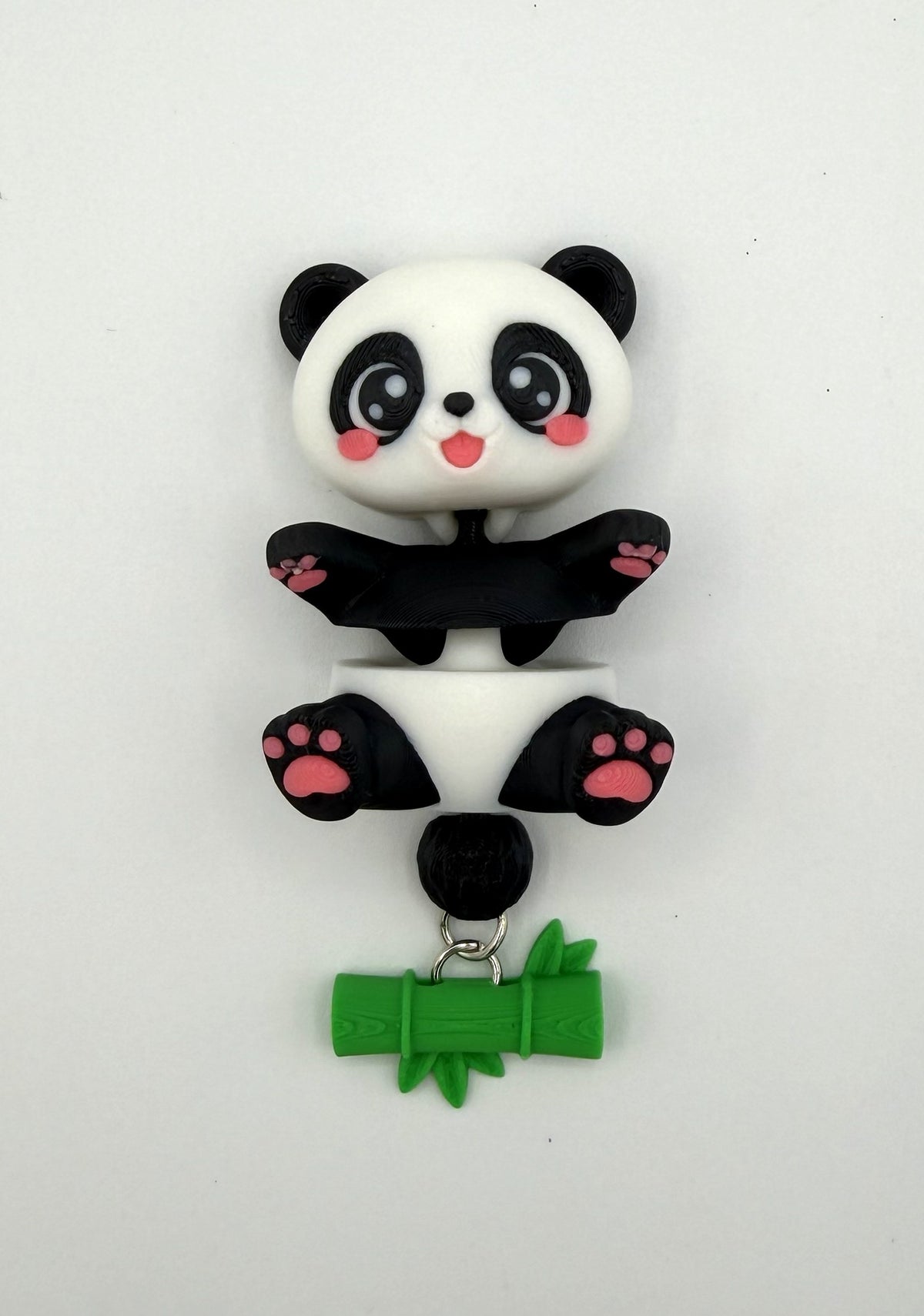 Fluffy Tails Cute Flexi Baby PANDA - Articulated Toy, Keychain