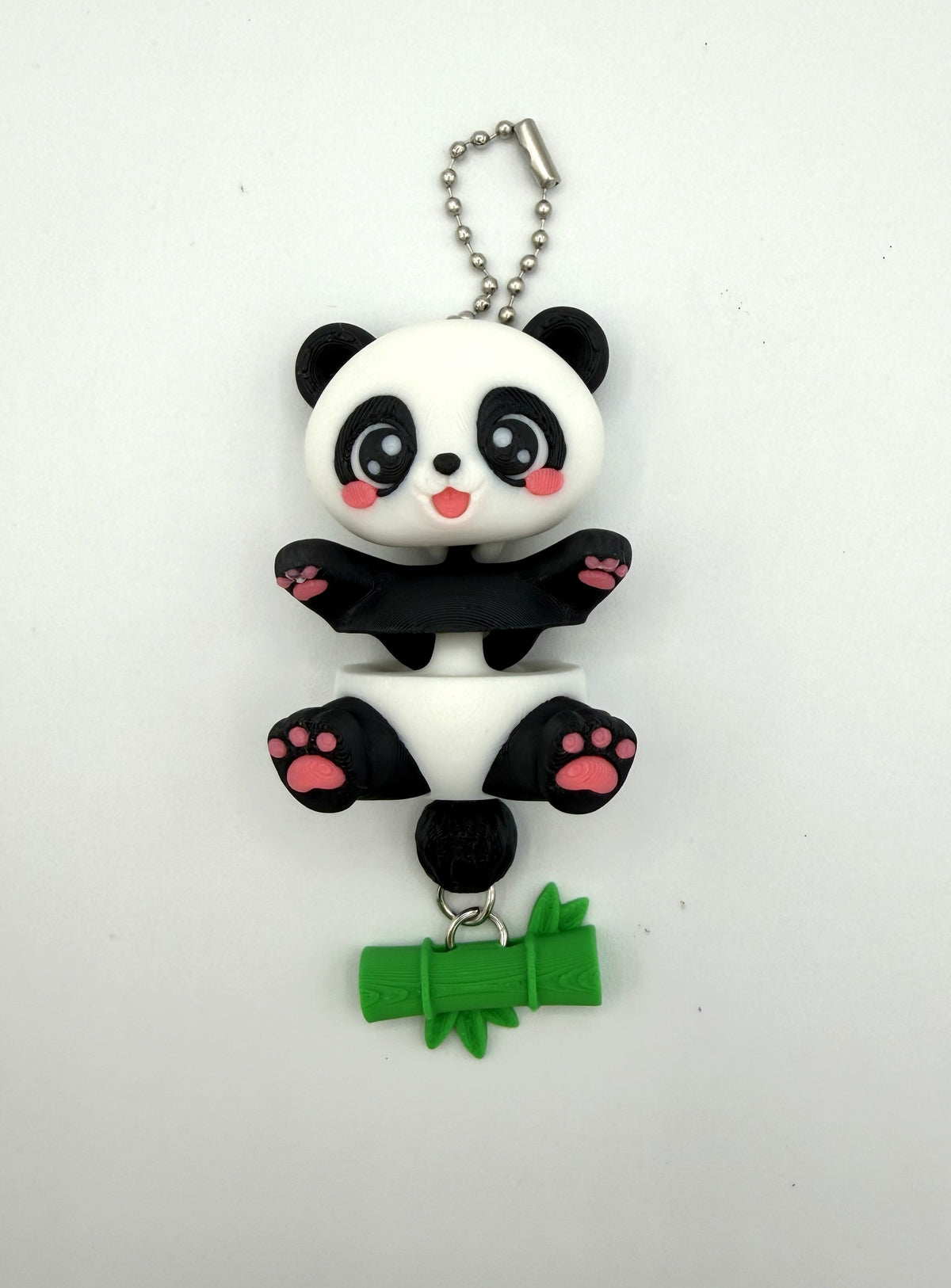 Fluffy Tails Cute Flexi Baby PANDA - Articulated Toy, Keychain