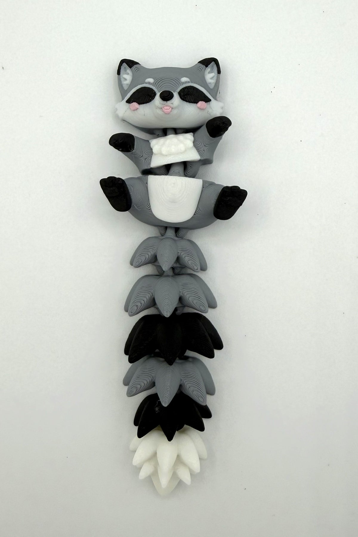 Fluffy Tail Cute Flexi Raccoon - Articulated Toy / Keychain