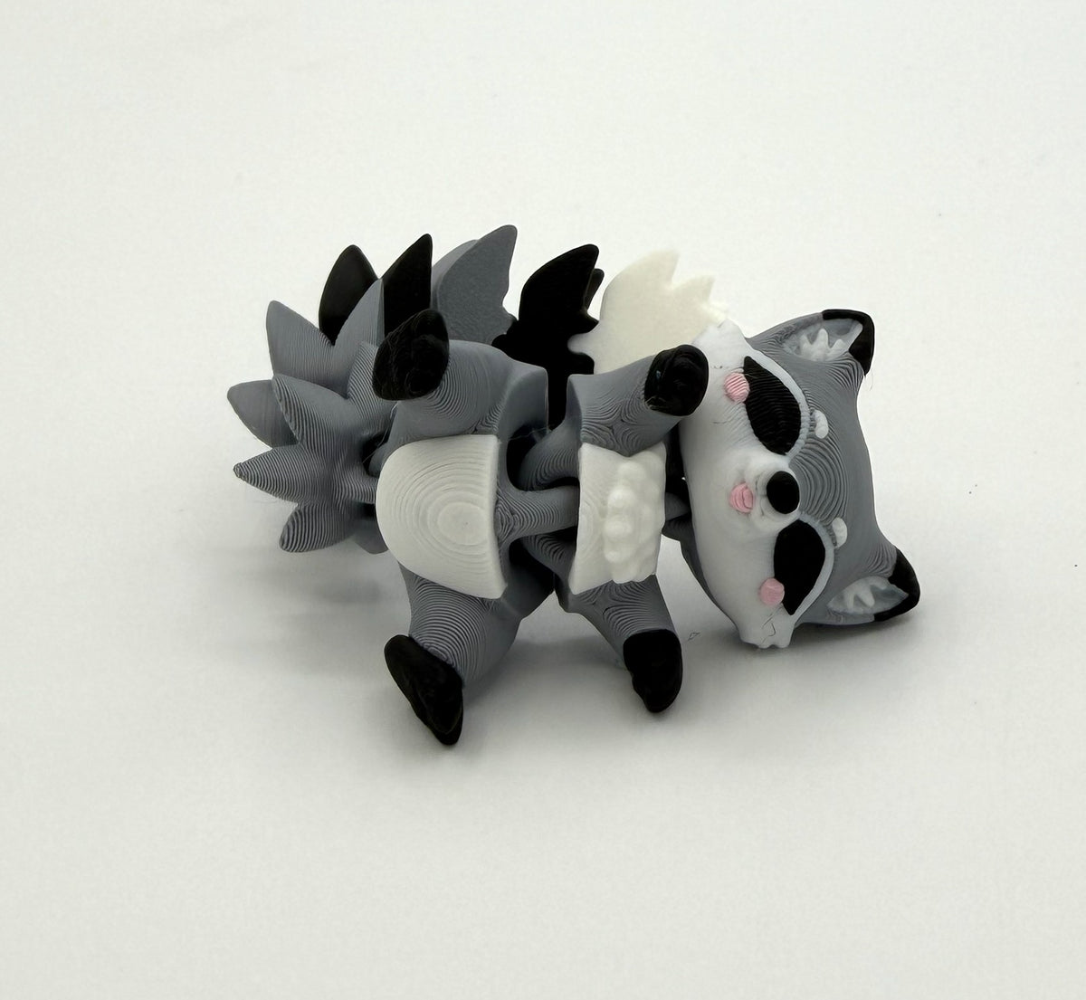 Fluffy Tail Cute Flexi Raccoon - Articulated Toy / Keychain