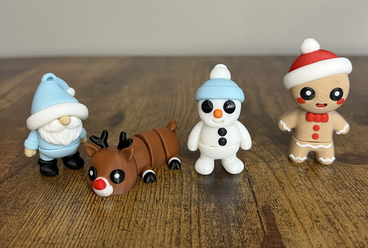 Christmas Collection/ 3D Printed Fun Toy Keychain Gift/ Perfect gifts