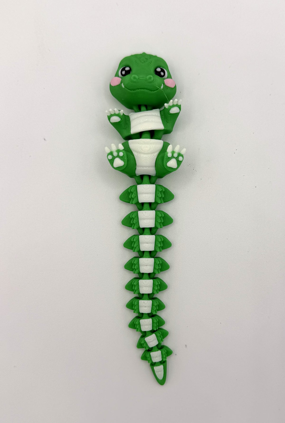 Fluffy Tail Cute Flexi Baby Crocodile - Articulated Toy, Keychain