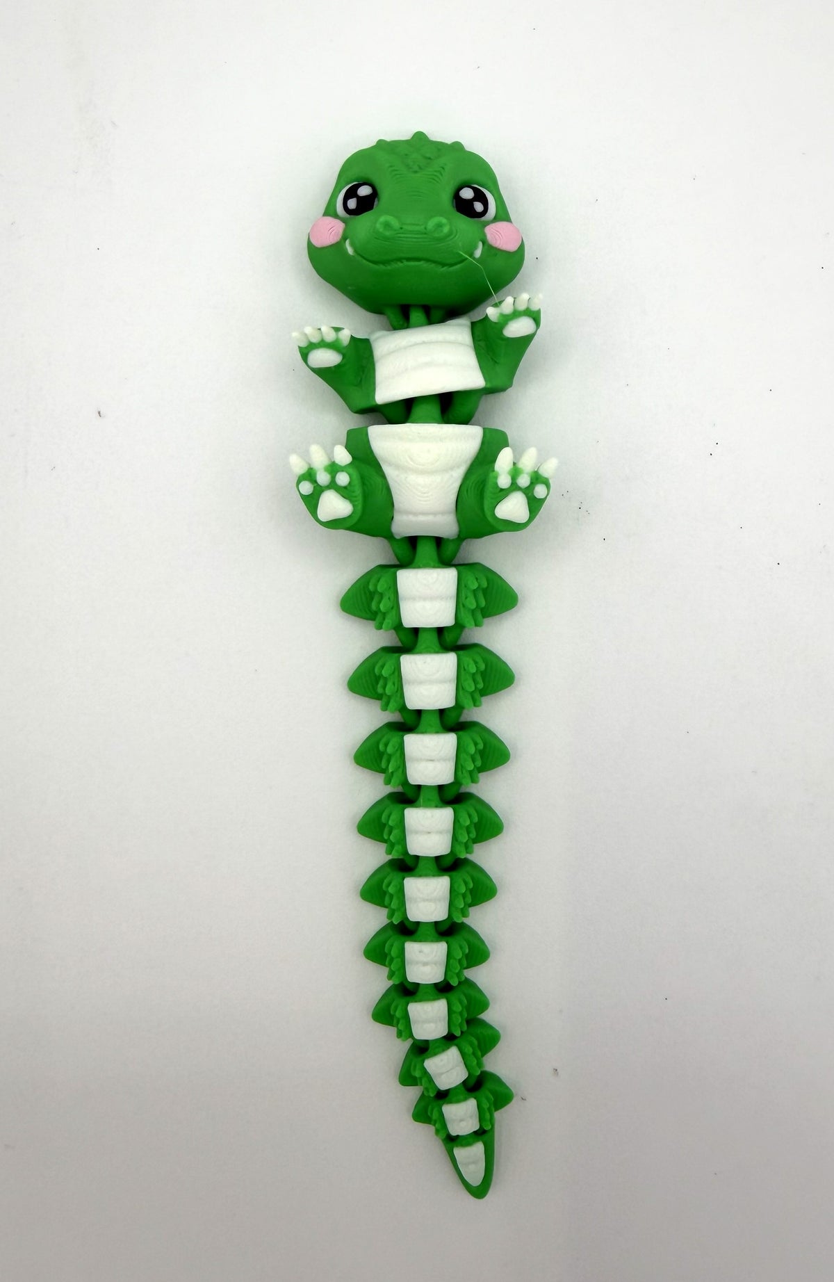 Fluffy Tail Cute Flexi Baby Crocodile - Articulated Toy, Keychain