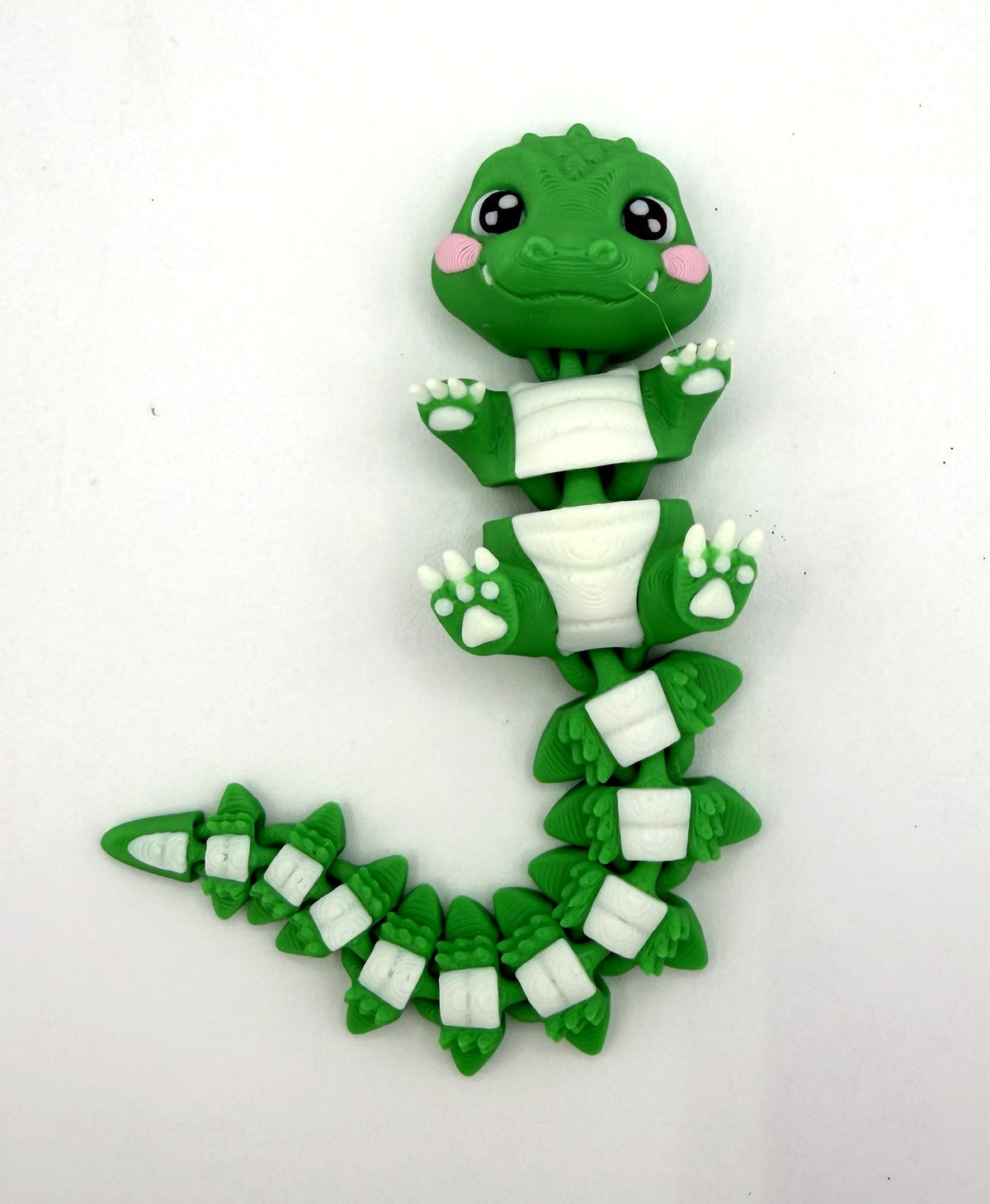 Fluffy Tail Cute Flexi Baby Crocodile - Articulated Toy, Keychain