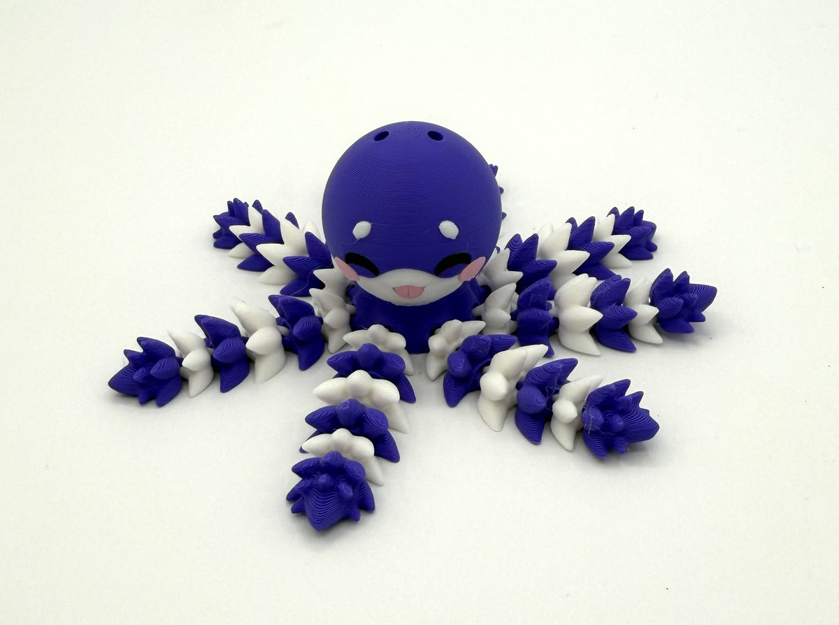 Fluffy OCTOPUS - Articulated Toy, Keychain