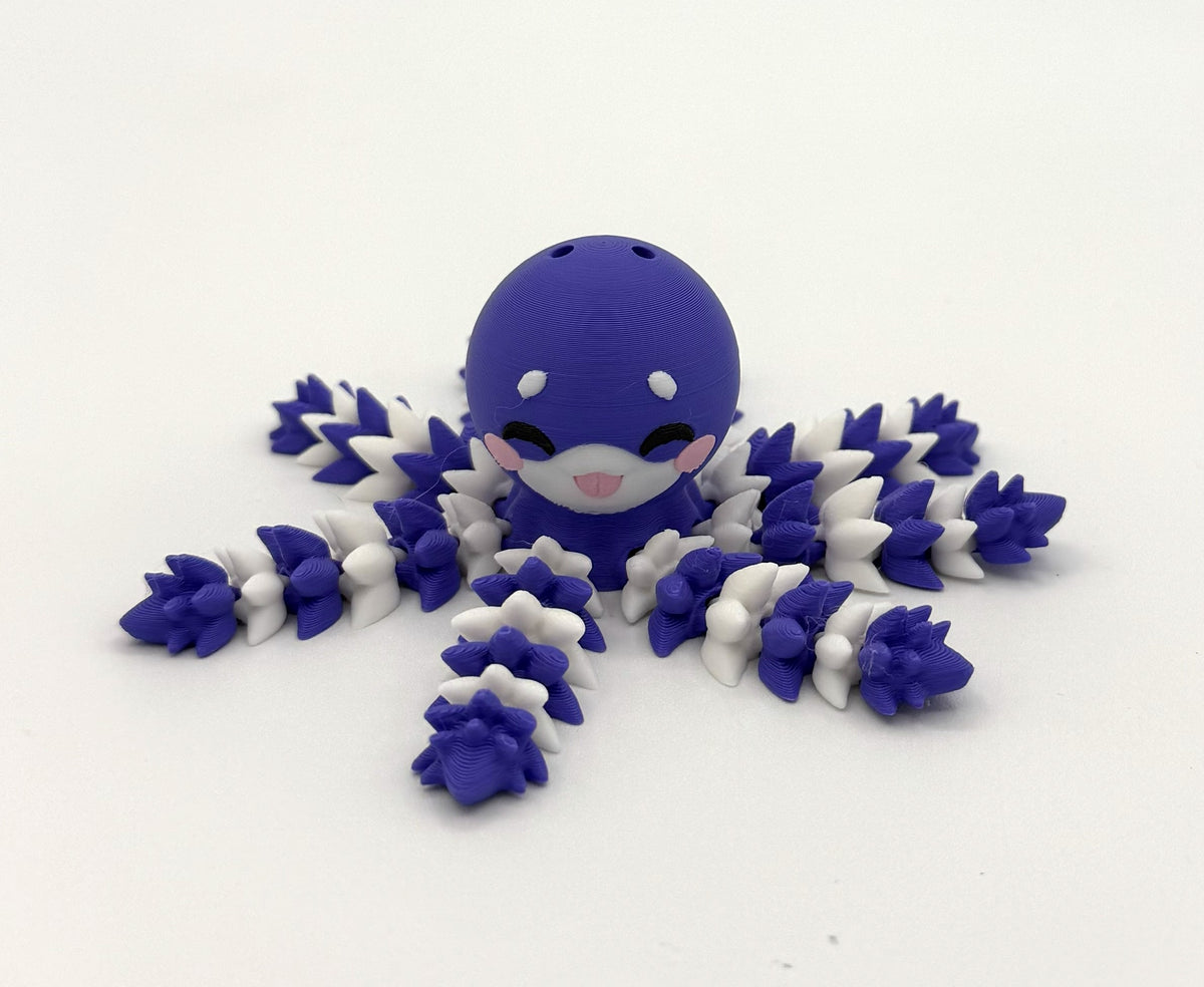 Fluffy OCTOPUS - Articulated Toy, Keychain