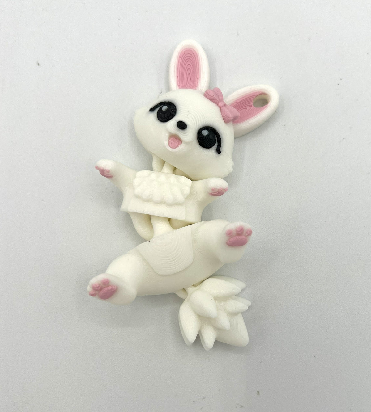 Cute Flexi Easter Bunny - Articulated Toy / Keychain