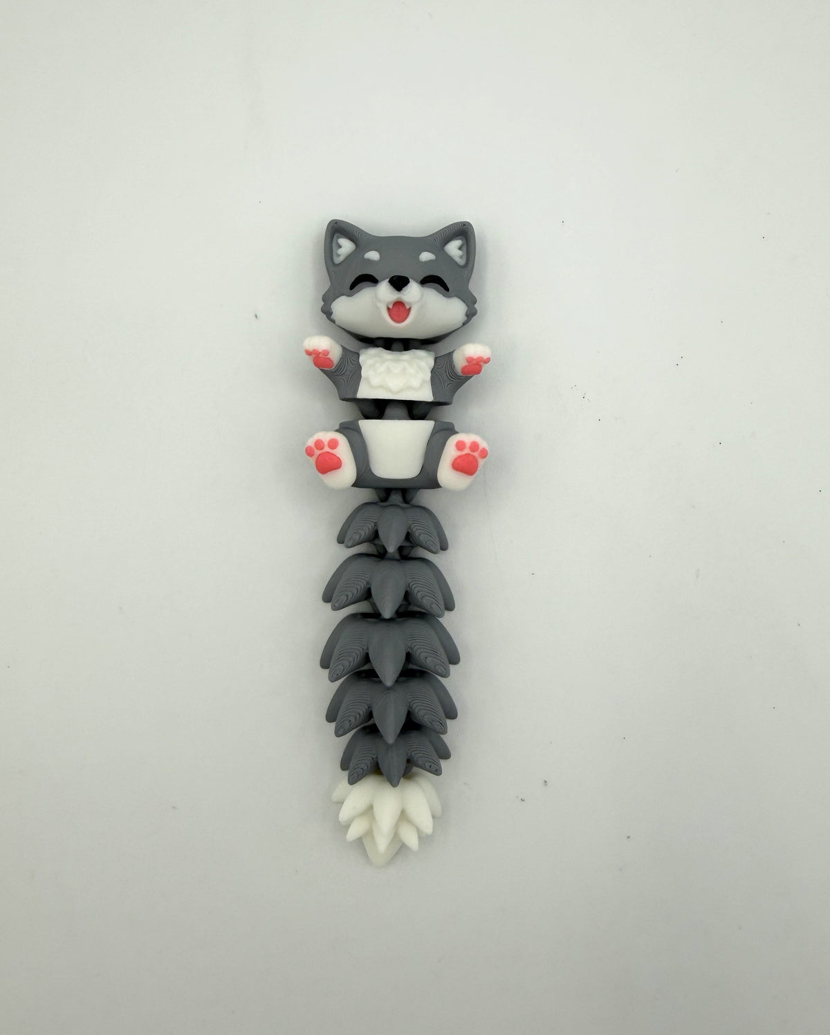 Fluffy Tails Cute Flexi Baby WOLF - Articulated Toy, Keychain