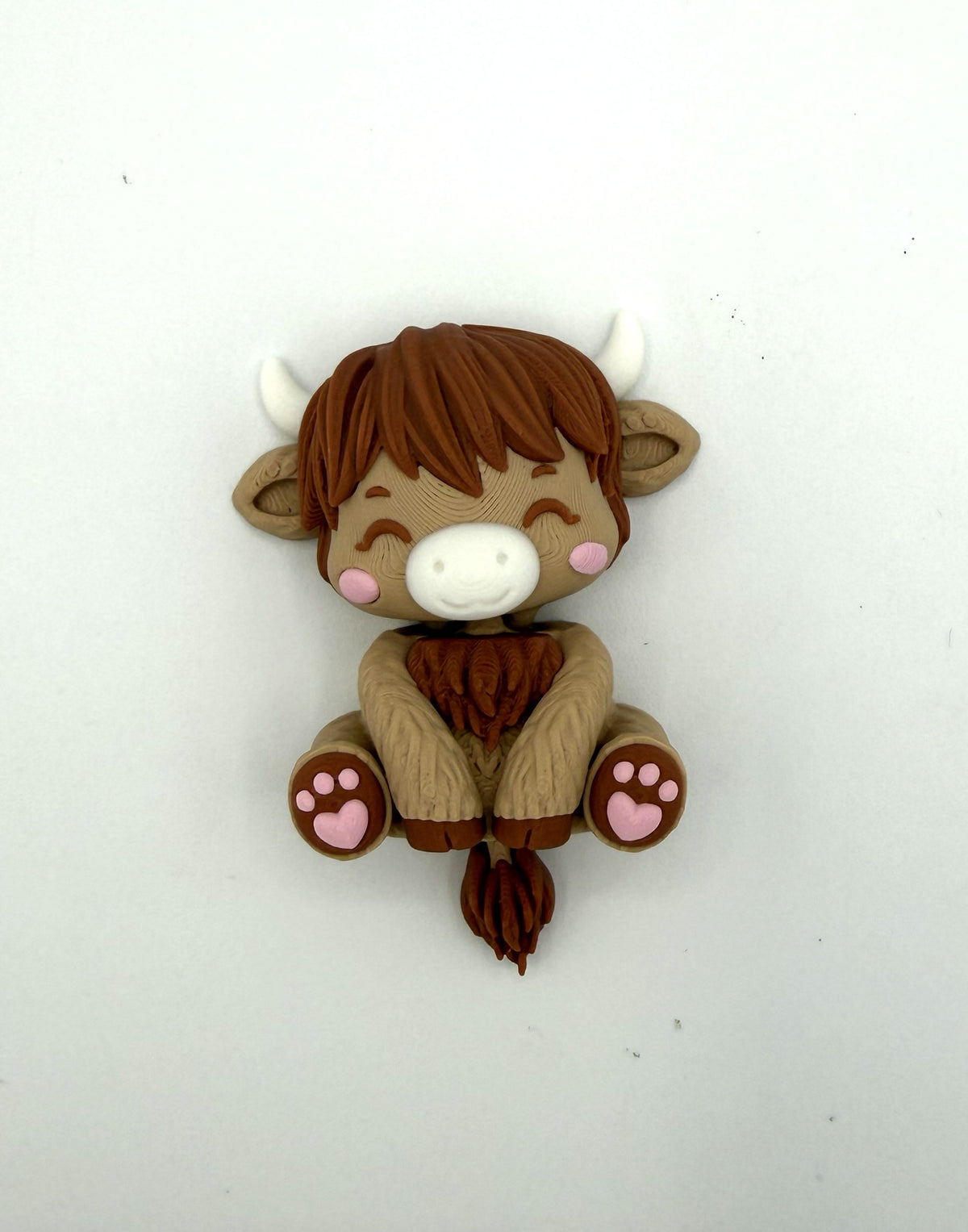 Fluffy Tails Cute Flexi Highland Cow - Articulated Toy, Keychain
