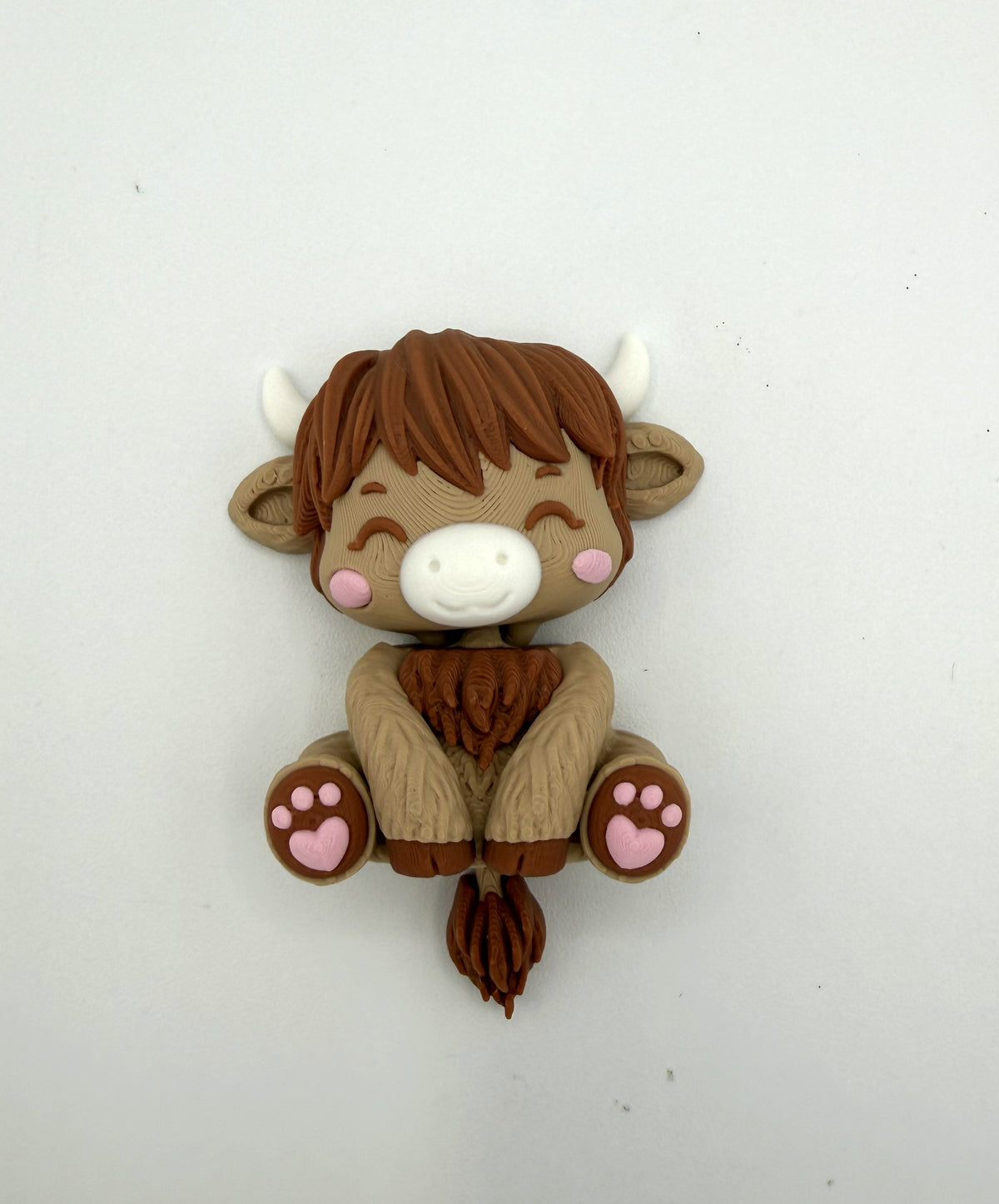 Fluffy Tails Cute Flexi Highland Cow - Articulated Toy, Keychain