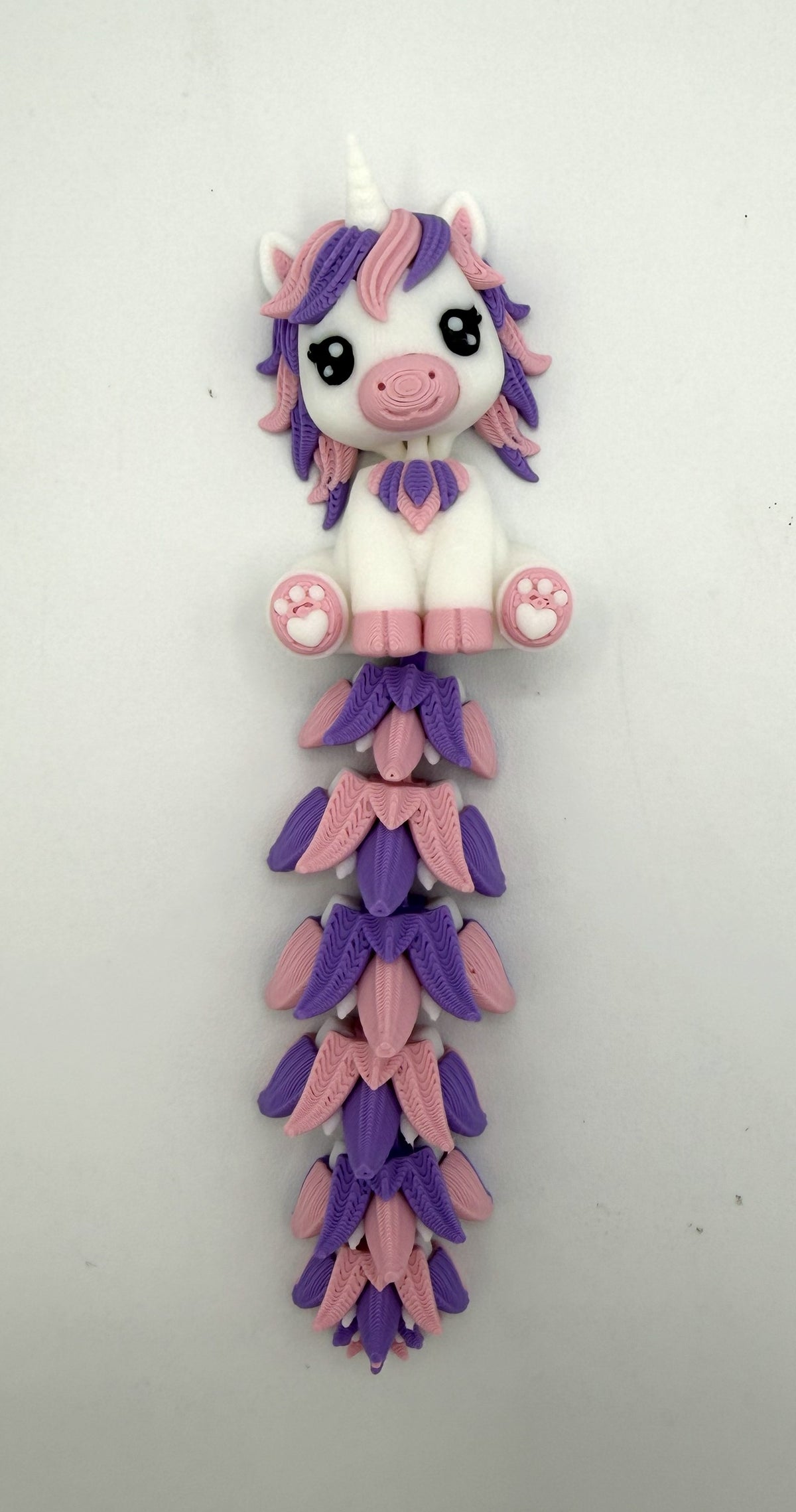 Fluffy Tails Cute Flexi Unicorn - Articulated Toy, Keychain