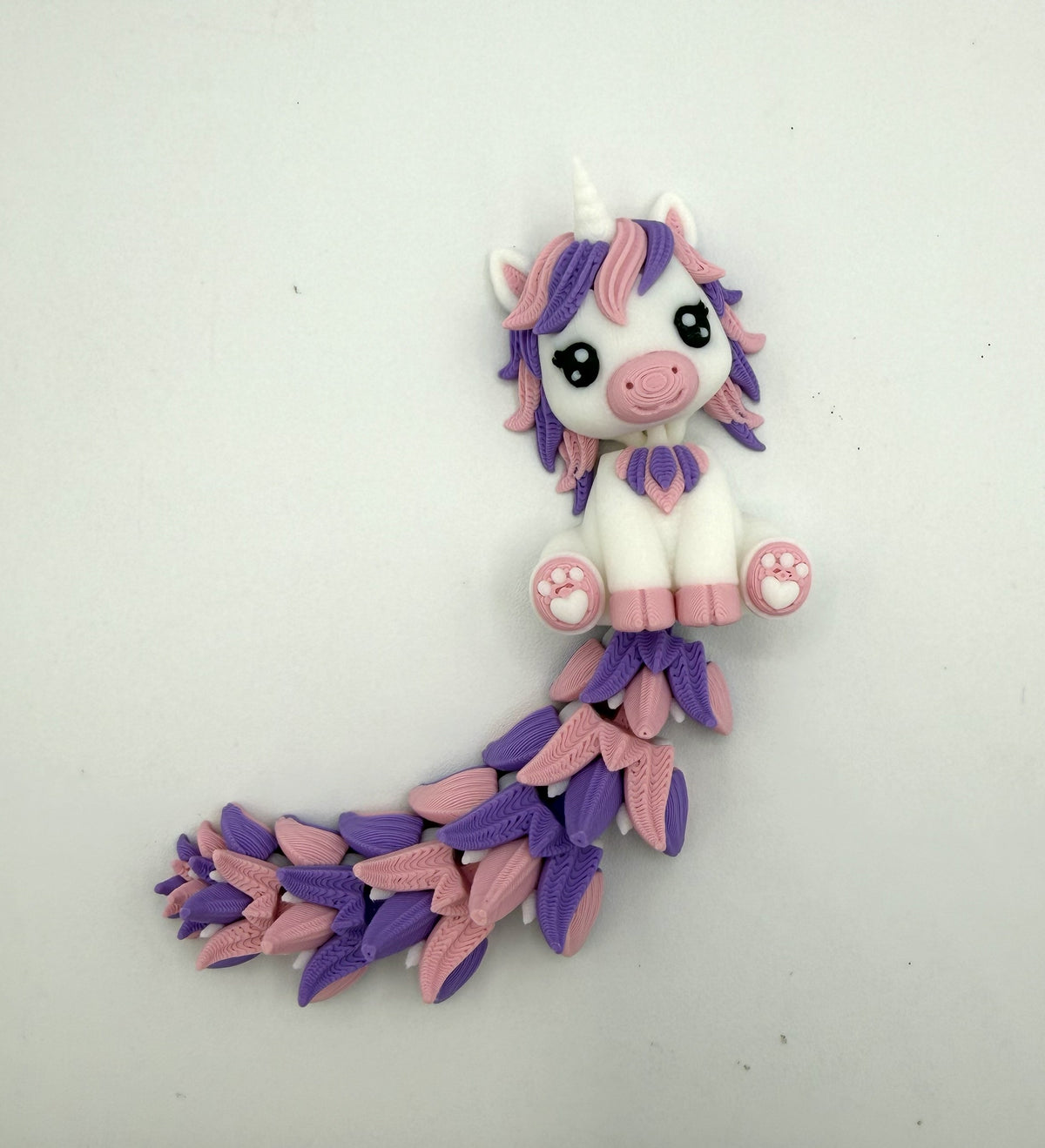 Fluffy Tails Cute Flexi Unicorn - Articulated Toy, Keychain